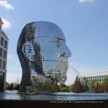 moderne Gartendekoration im Freien Metallmorphose bewegliche Wasserskulptur